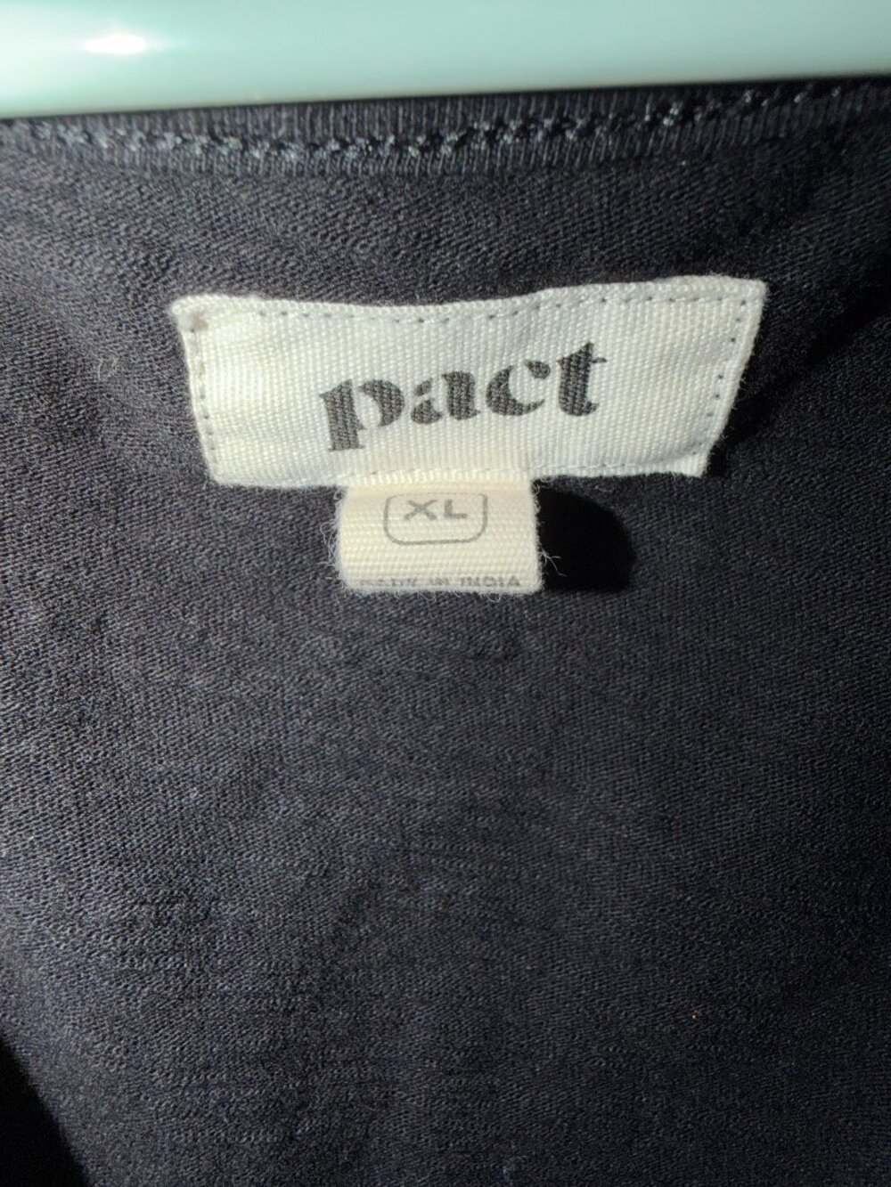 PACT - Women's Black Relaxed Slub Patio Dress - SIZE XL - Picture 4 of 8